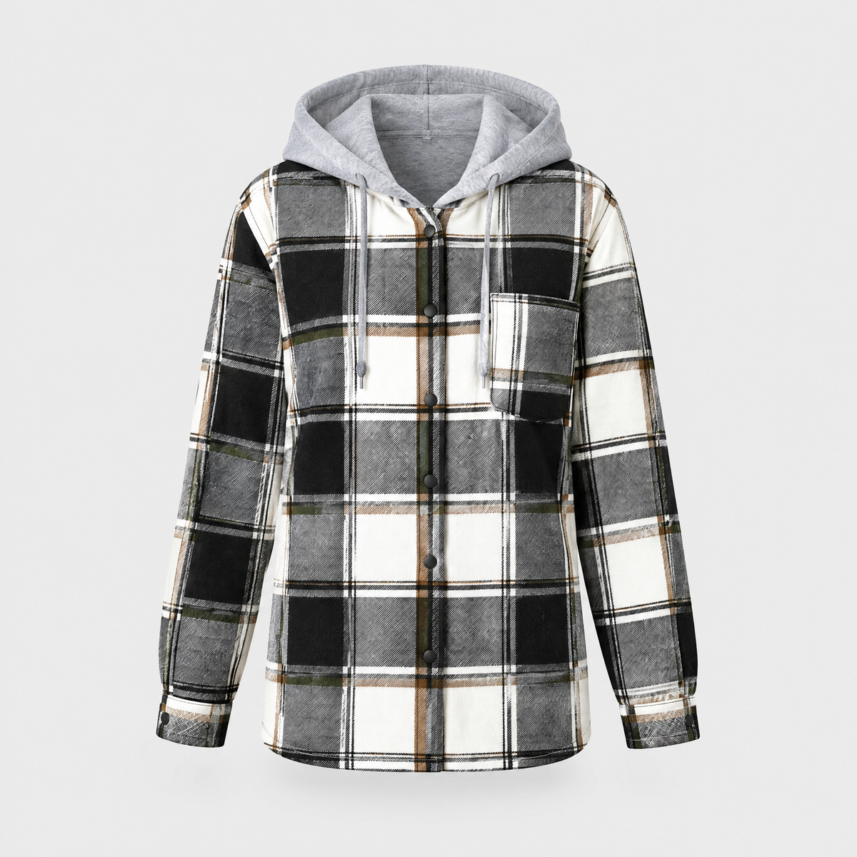 Women's Checkered Lined Cardigan, Draped Fit | Warm Autumn Lining, Easy Layering | 6 Colorways | S–3XL