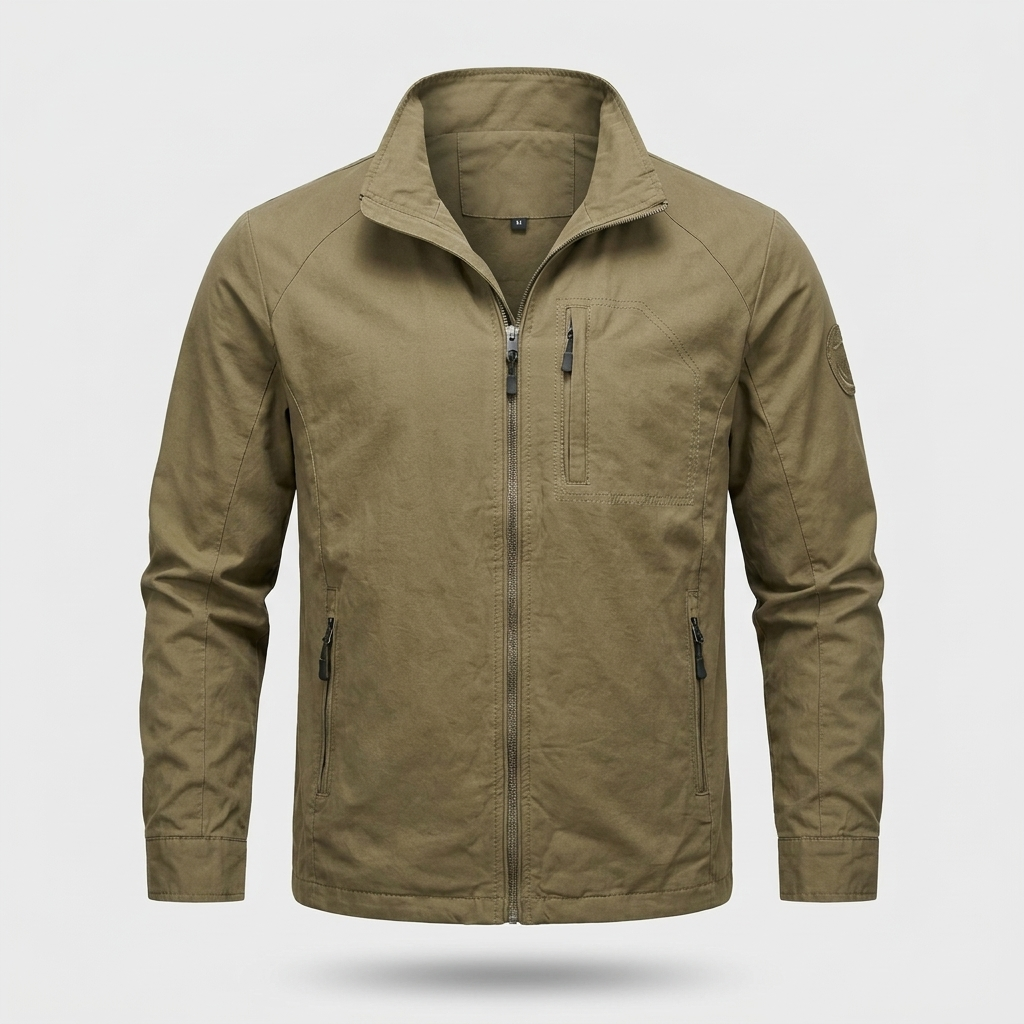 Tobias | Mens Transitional Jacket with Stand Collar and Zip Pockets — Smart Casual in 4 Colors M–3XL | Westmere