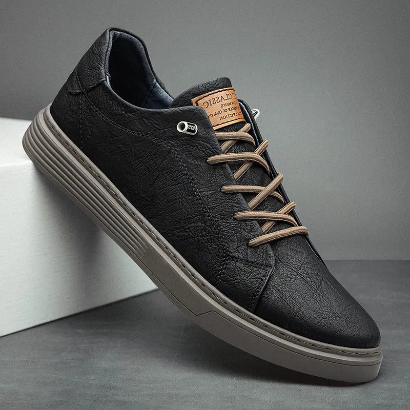 Hicham | Leather Lace-Up Oxford Sneakers for Women