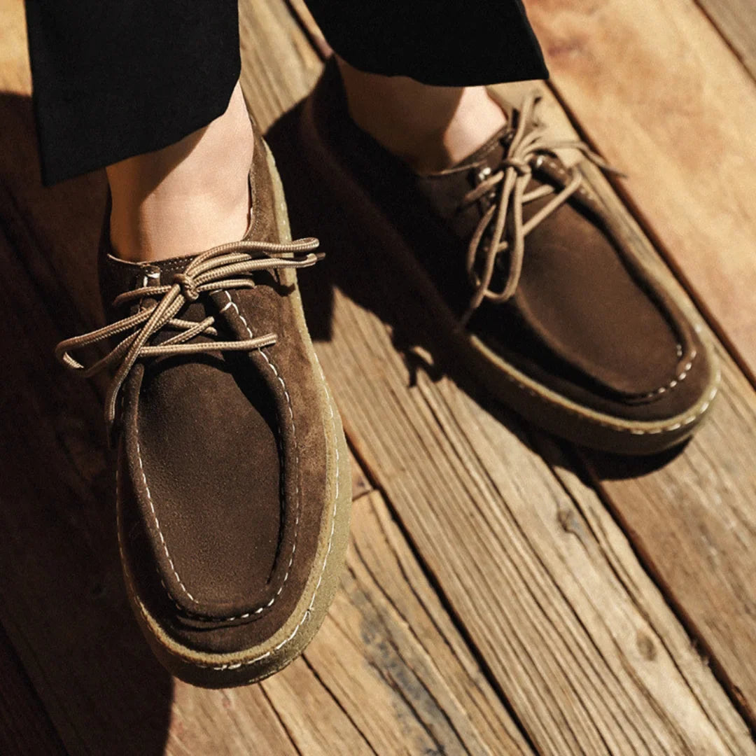 High-quality suede elegant shoes