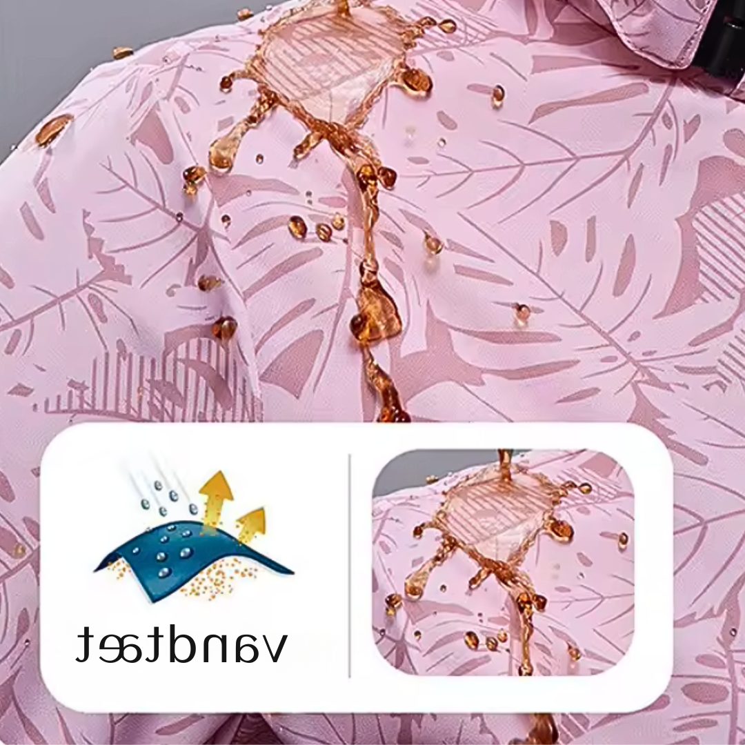 Aloisia | Leaf Print Hooded Raincoat for Women