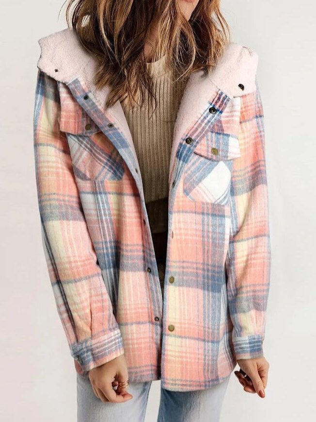 Lauralee | Plaid Flannel Hooded Jacket for Women