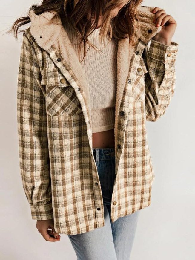 Lauralee | Plaid Flannel Hooded Jacket for Women