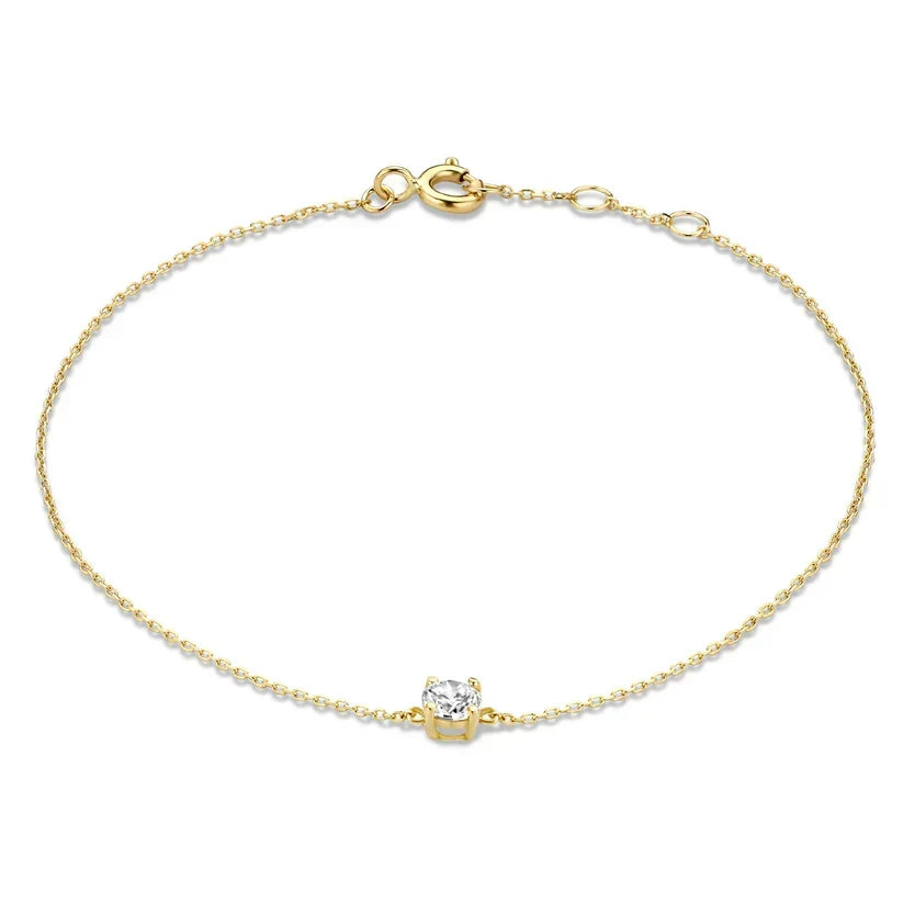 White Gold Stone Bracelet | Elegant Everyday Jewelry for Women
