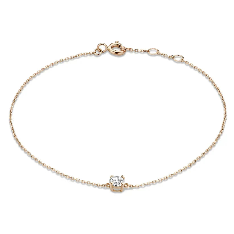 Moissanite Gold Bracelet | Delicate Everyday Jewelry for Women