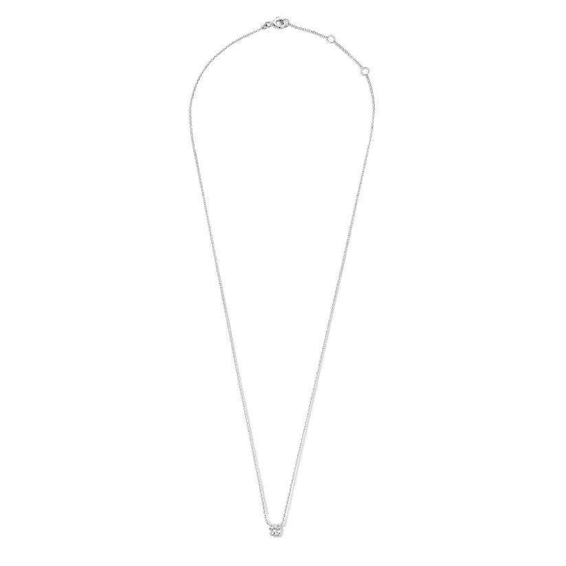 Stone Pendant Necklace in White Gold | Elegant Everyday Jewelry