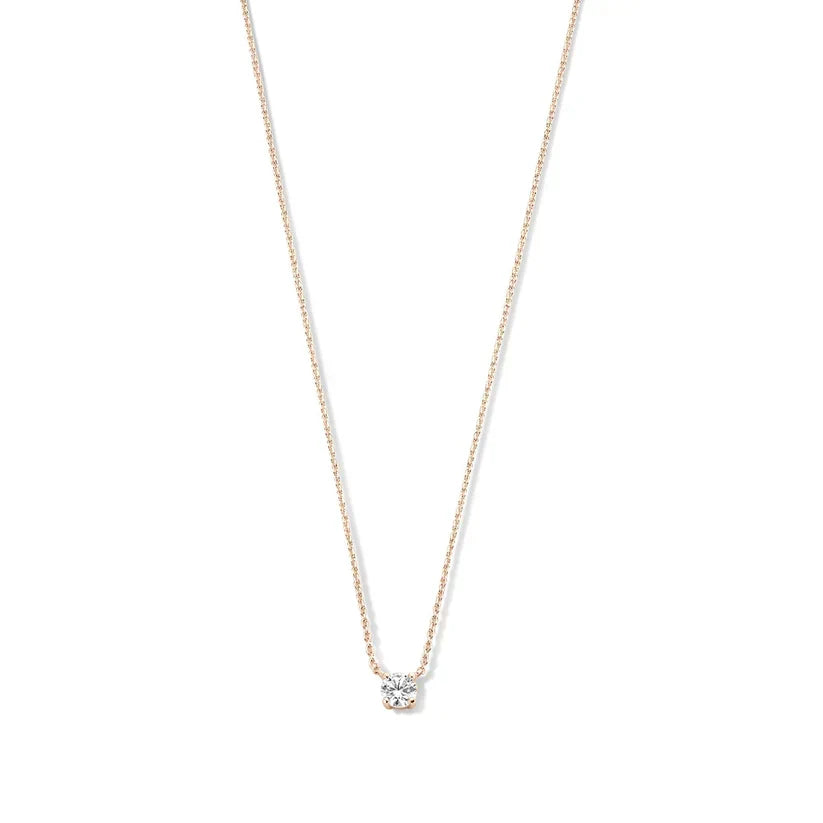 Stone Pendant Necklace in White Gold | Elegant Everyday Jewelry