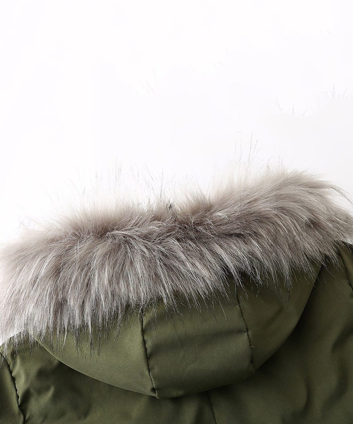 Ileana | Long Puffer Winter Coat with Hood and Faux Fur Collar for Women