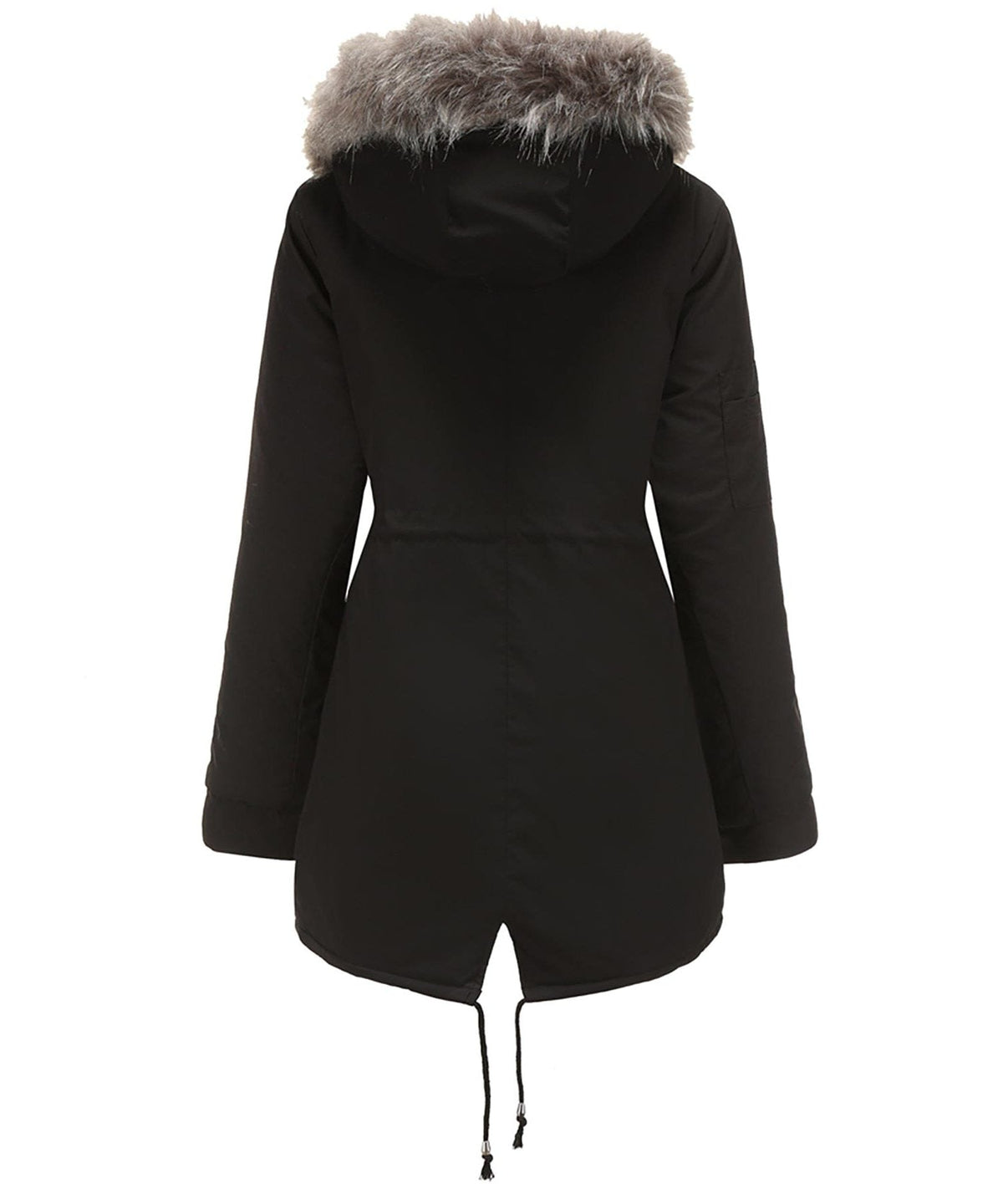 Ileana | Long Puffer Winter Coat with Hood and Faux Fur Collar for Women
