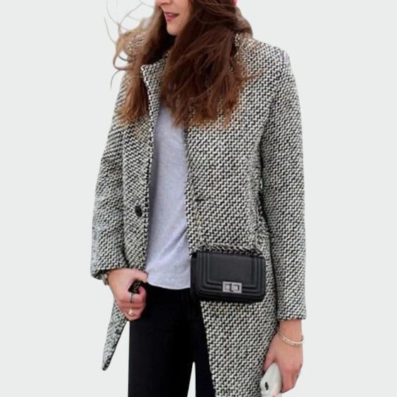 Ilithyia | Tailored Long Coat with Notched Lapel for Women
