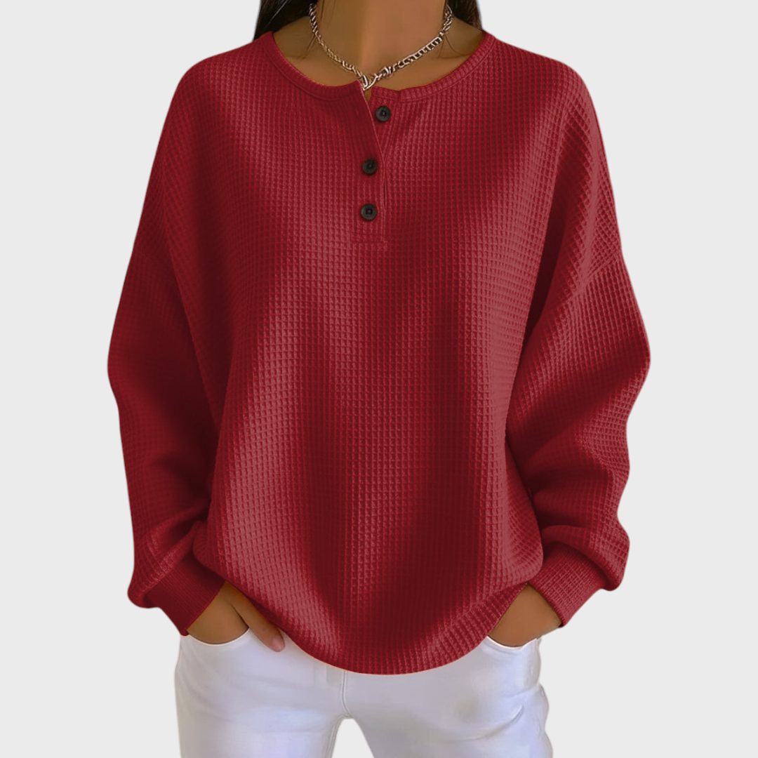 Ilona | Ribbed Knit Sweater with Long Sleeves for Women