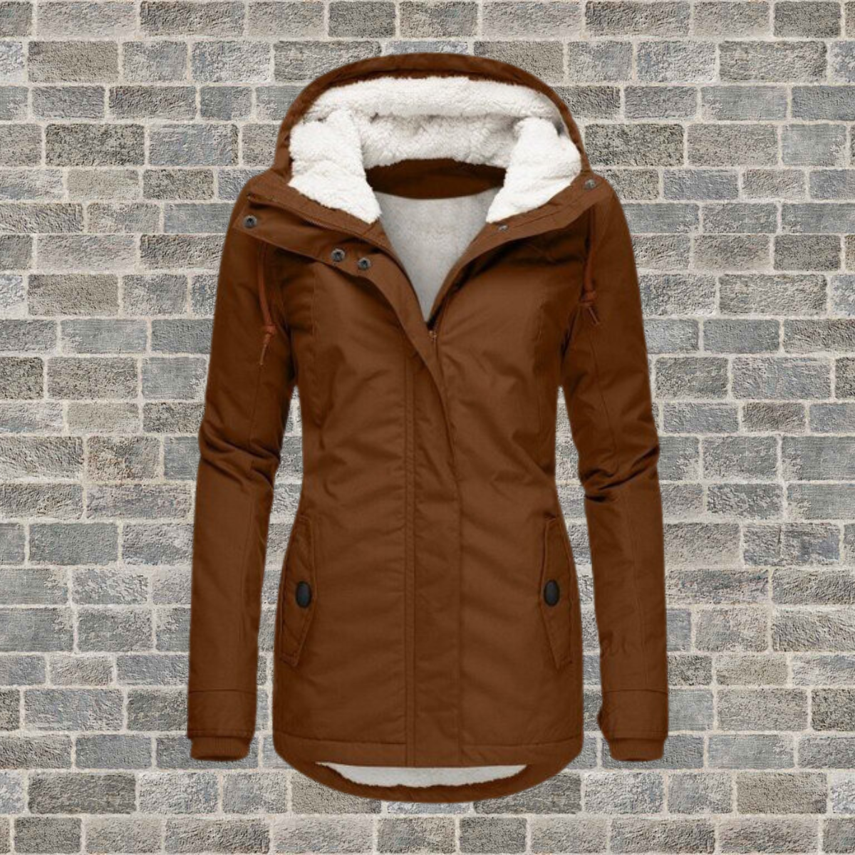 Lacey | Womens Winter Jacket with Hood and Fleece Lining | Adjustable Hood, Pockets | Navy, Gray, Black and More S-3XL