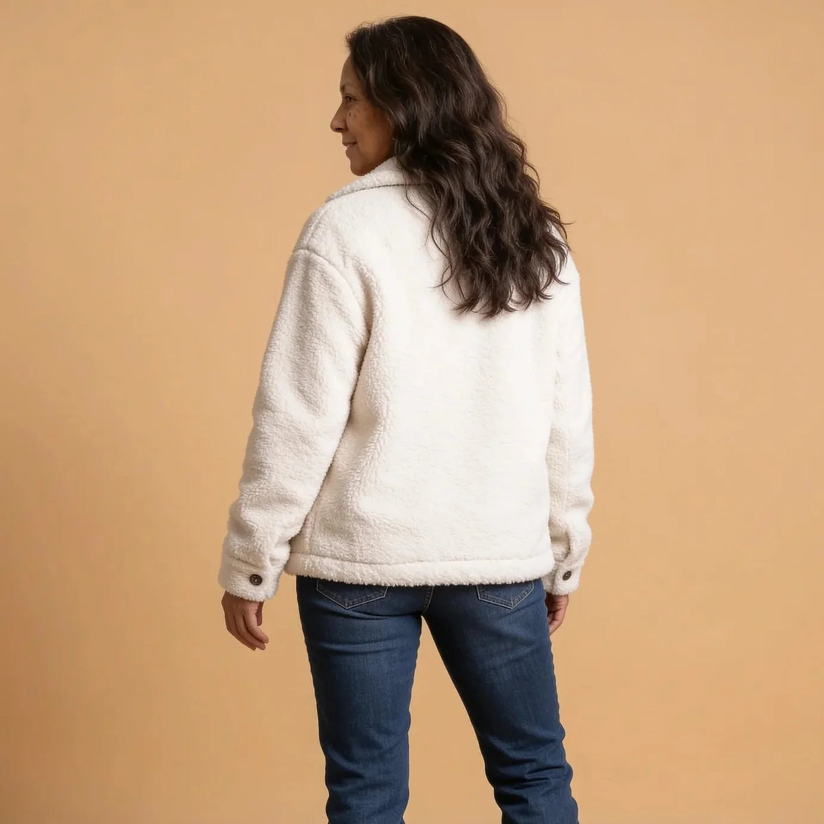 Rosetta Teddy Fleece Button-Front Shacket