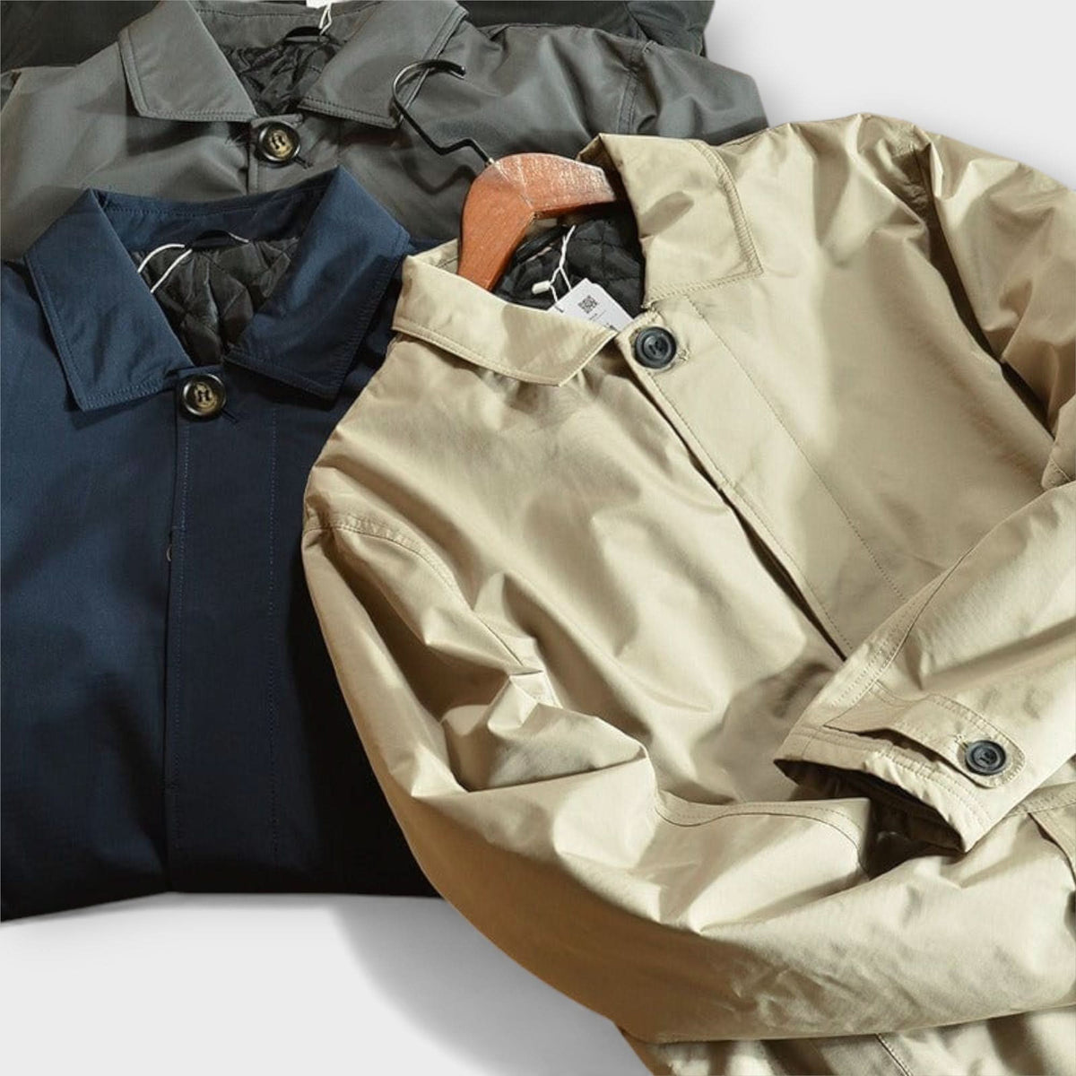 Neil | Mens Winter Coat, Windproof and Water-Resistant | Light Insulation, Tailored Fit | Gray, Blue and More S-2XL