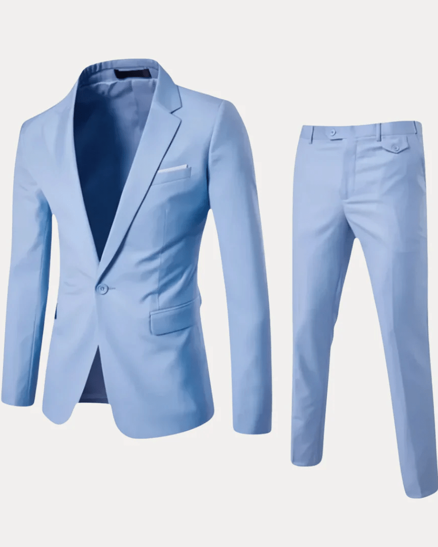 Men's Two-Piece Suit, Notched Lapels, Long Sleeves, Slim Fit