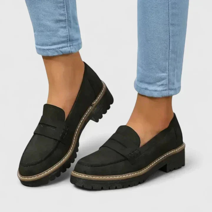 Women's Loafers with Contoured Padded Insole | Cushioned Sole Slip On Shoes for Long Days | Size 6-9.5, 6 Colors