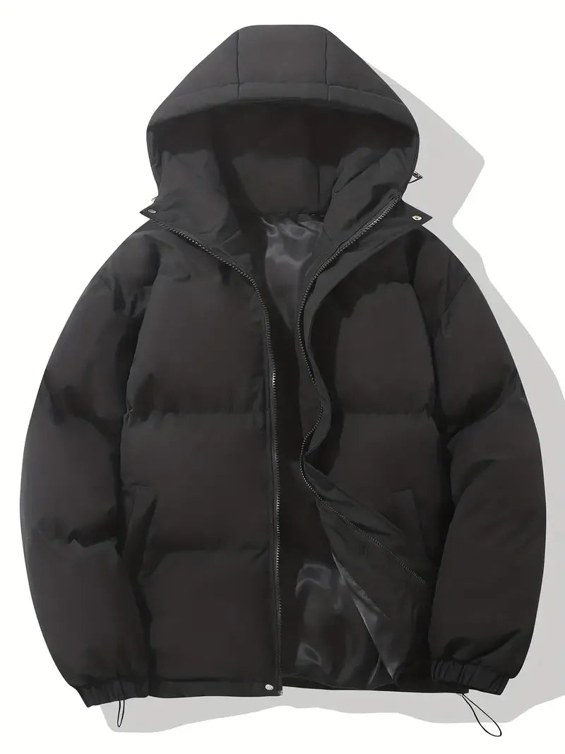Women's Hooded Puffer Jacket, Long Sleeves, Zip Front