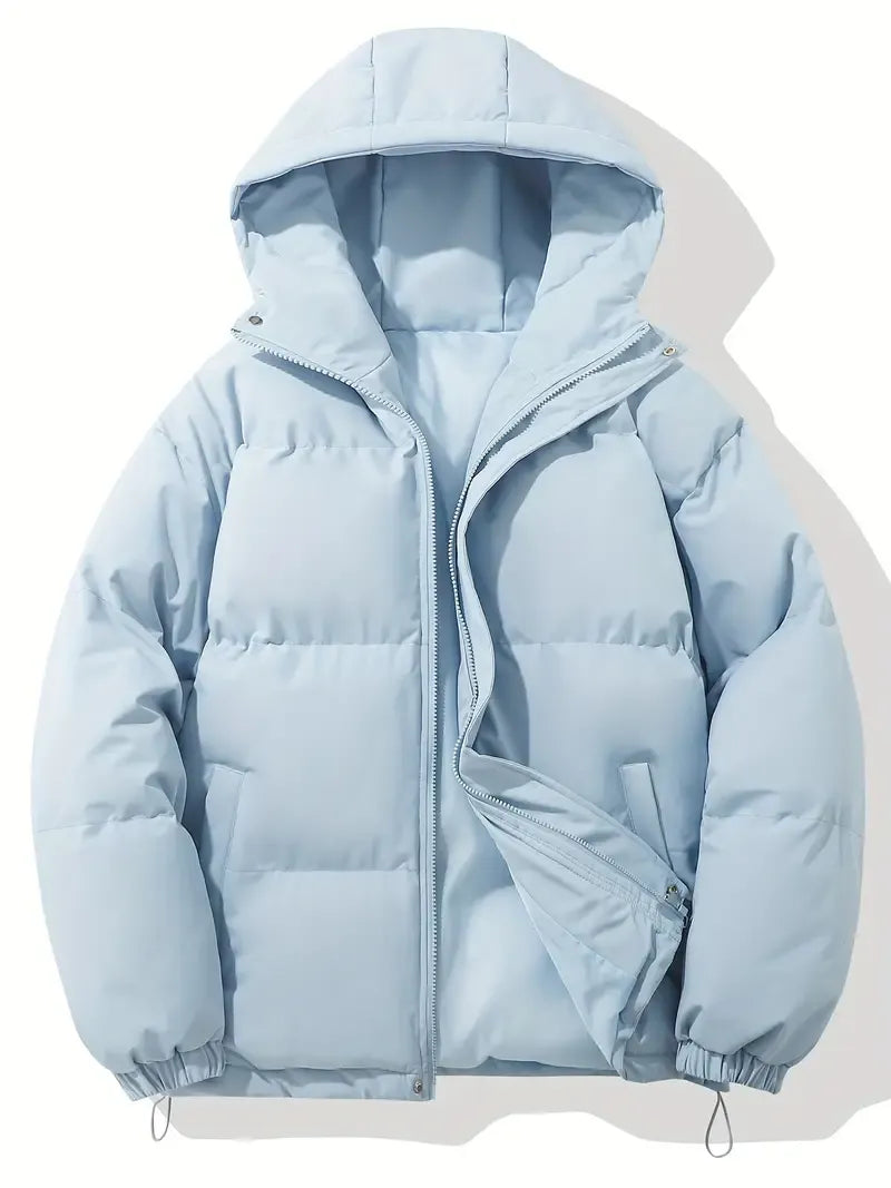 Women's Hooded Puffer Jacket, Long Sleeves, Zip Front