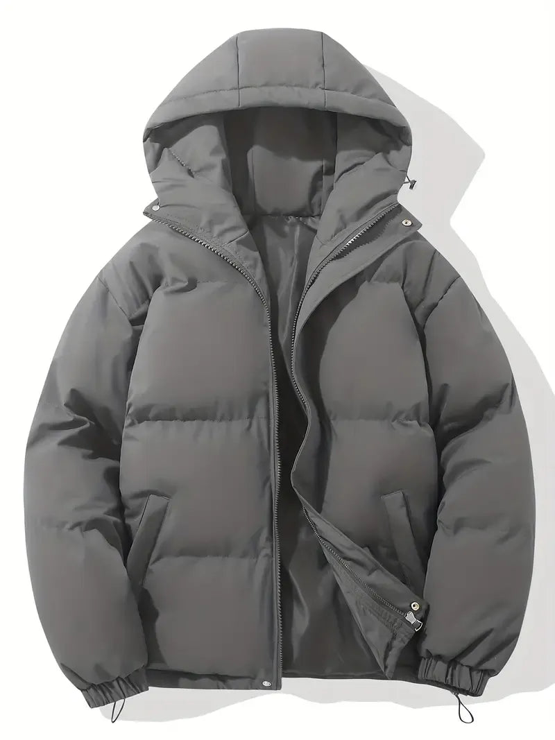 Women's Hooded Puffer Jacket, Long Sleeves, Zip Front