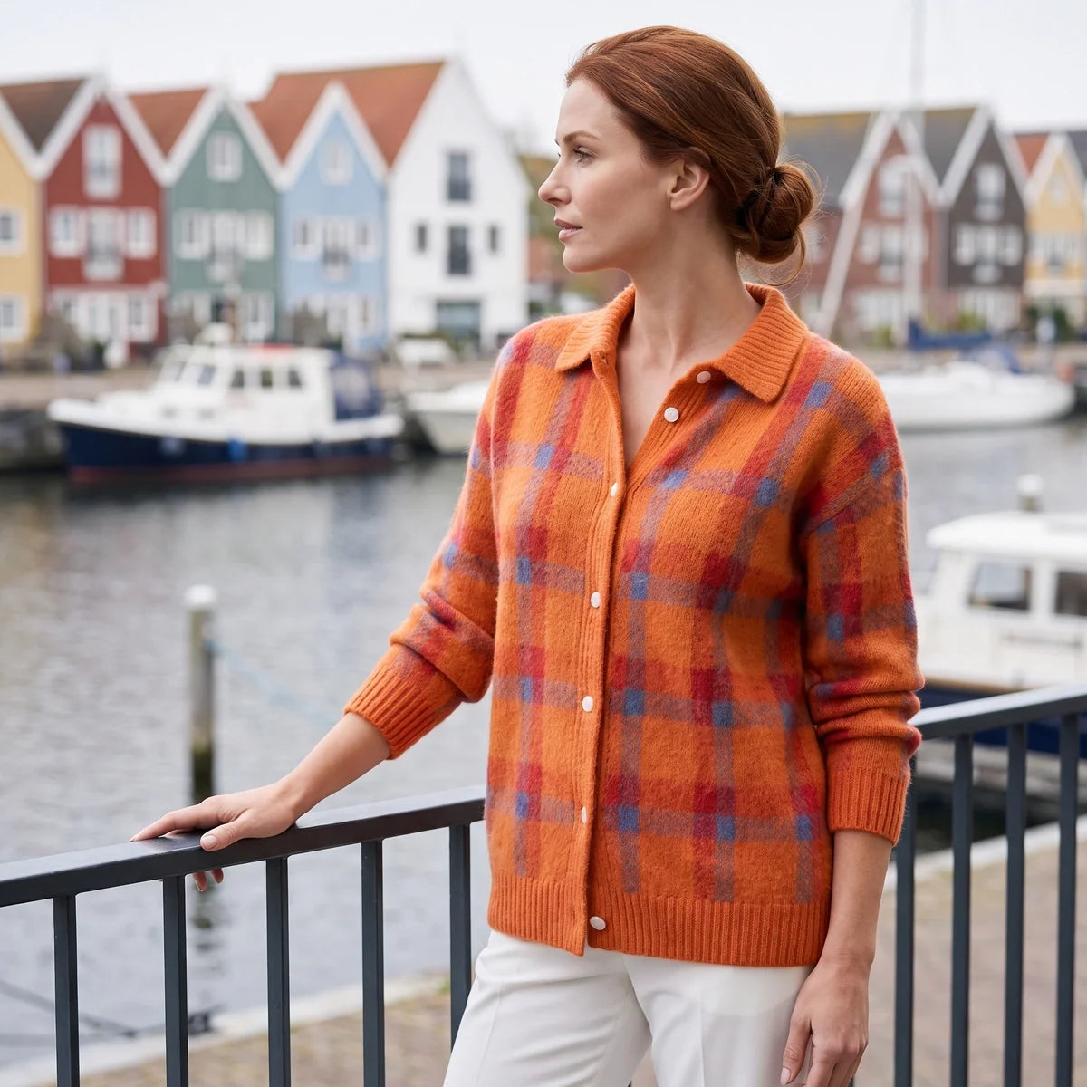 Imogen Plaid Knit Button Shacket