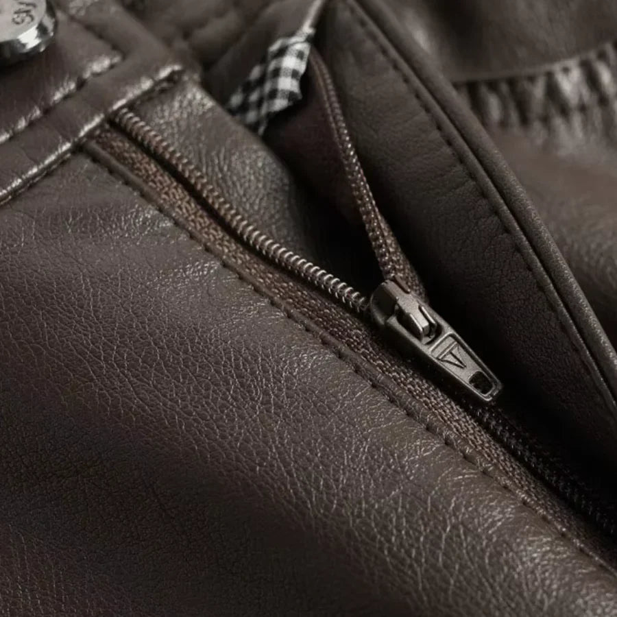 Imogen | Women's Wide Leg Leather Trouser with Button Fly