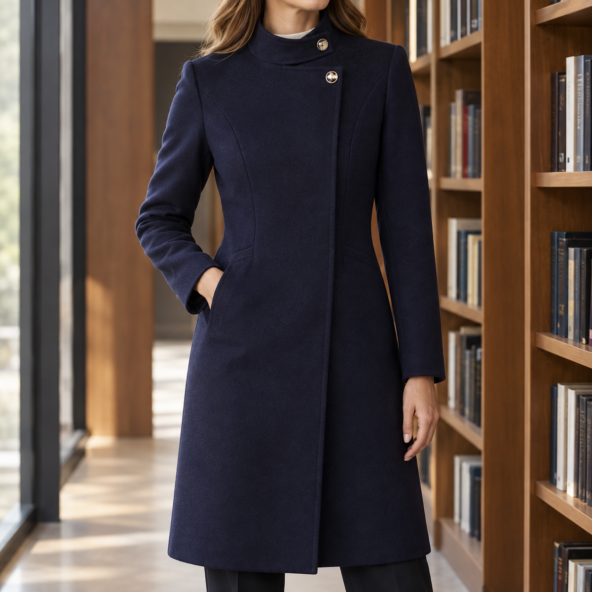Celandine Stand Collar Coat