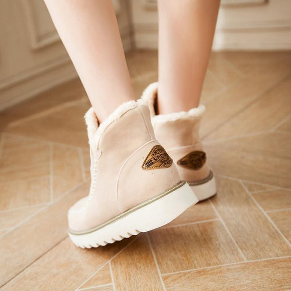 Women's Waterproof Snow Boots with Warm Padded Lining | Mid Calf Shaft, Cushioned Footbed | Size 5.5-12.5