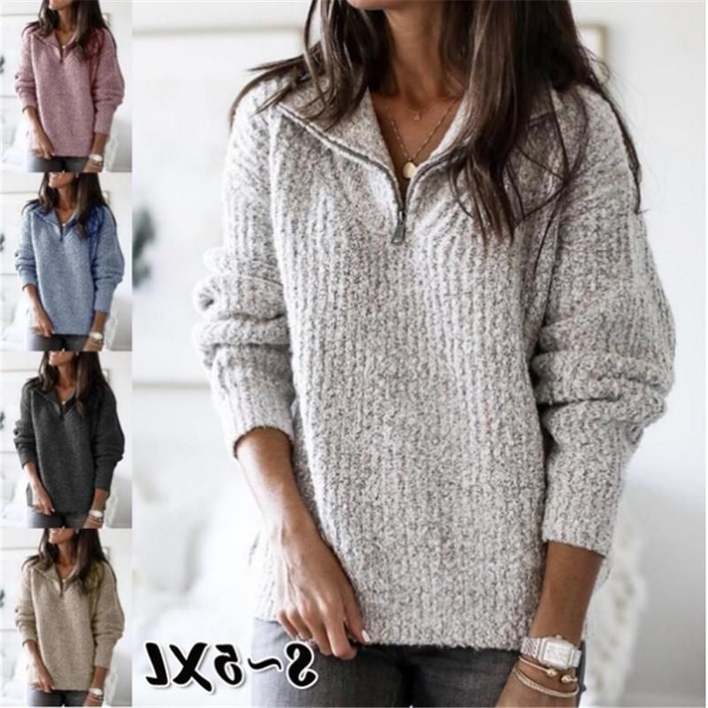 Inga | Textured Half-Zip Sweater with Stand Collar for Women