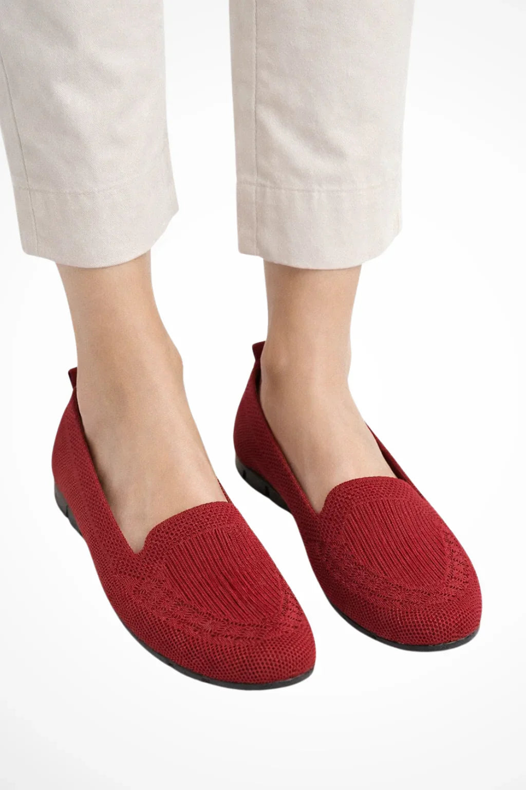 Iona | Women's Round Toe Knit Slip On Loafer Shoes