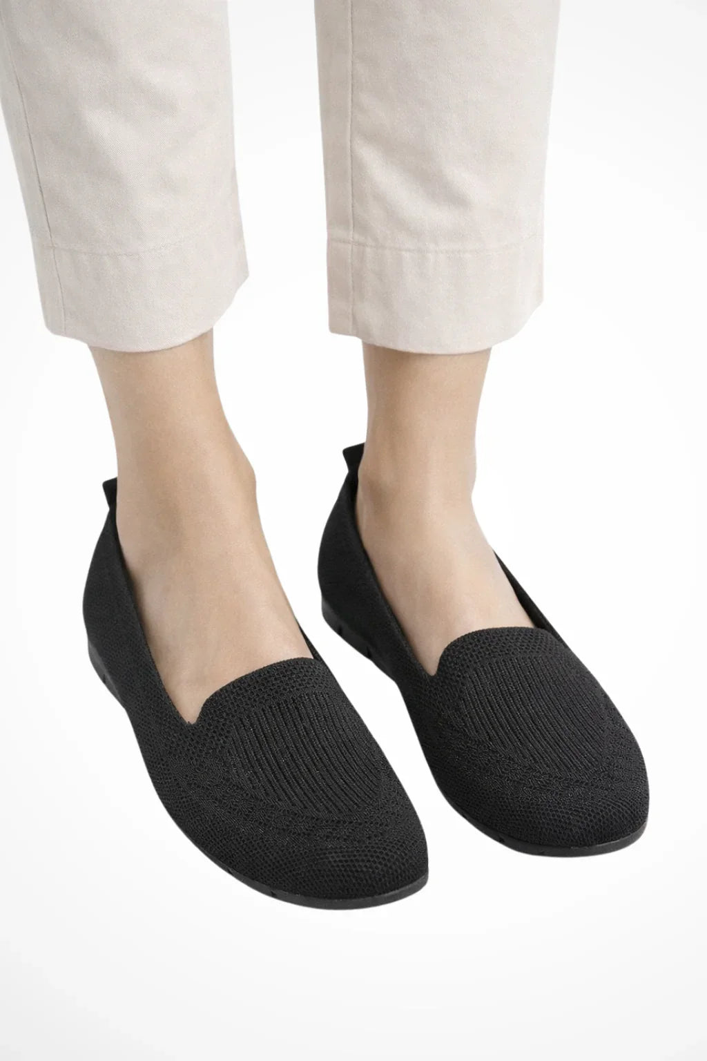 Iona | Women's Round Toe Knit Slip On Loafer Shoes