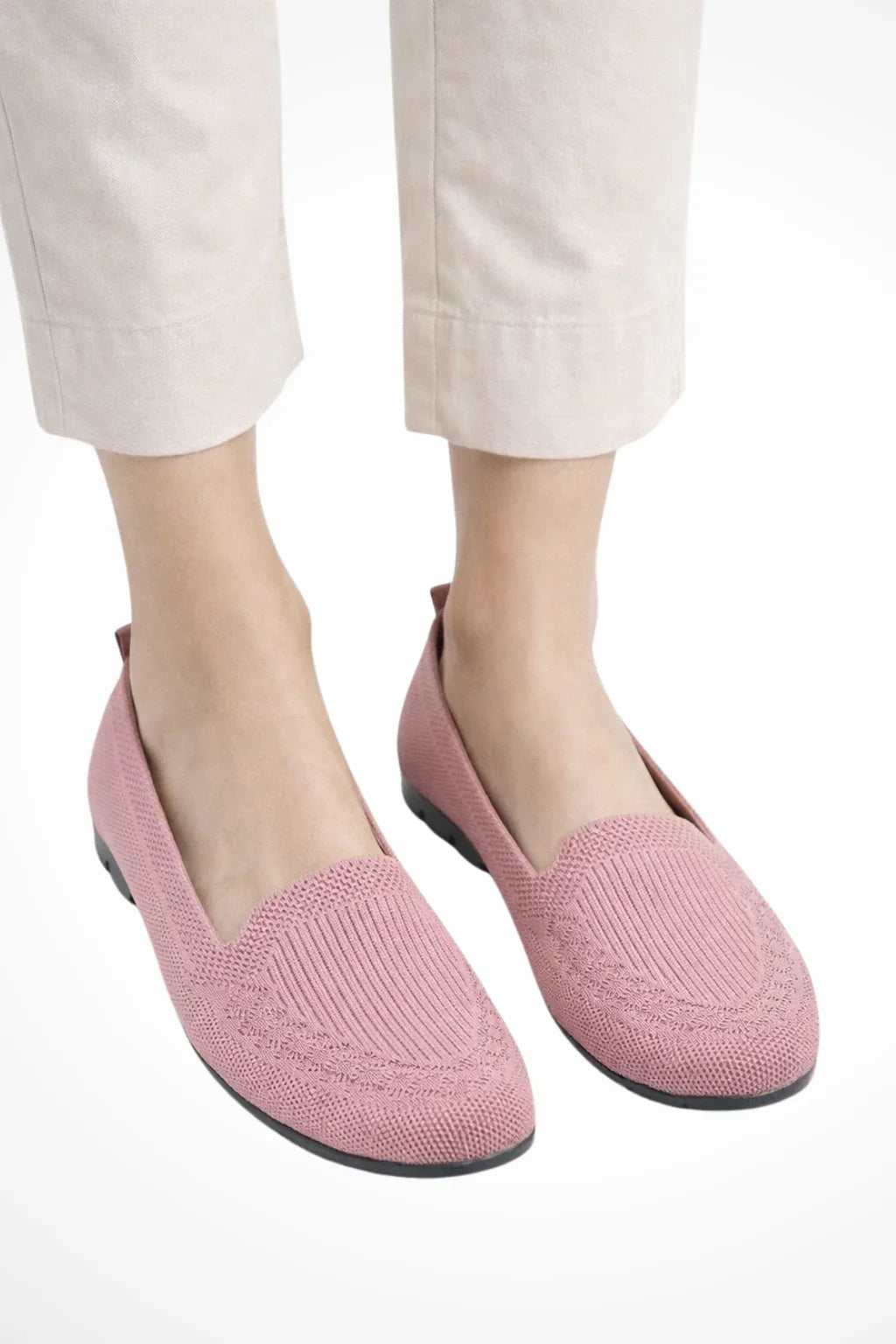 Iona | Women's Round Toe Knit Slip On Loafer Shoes