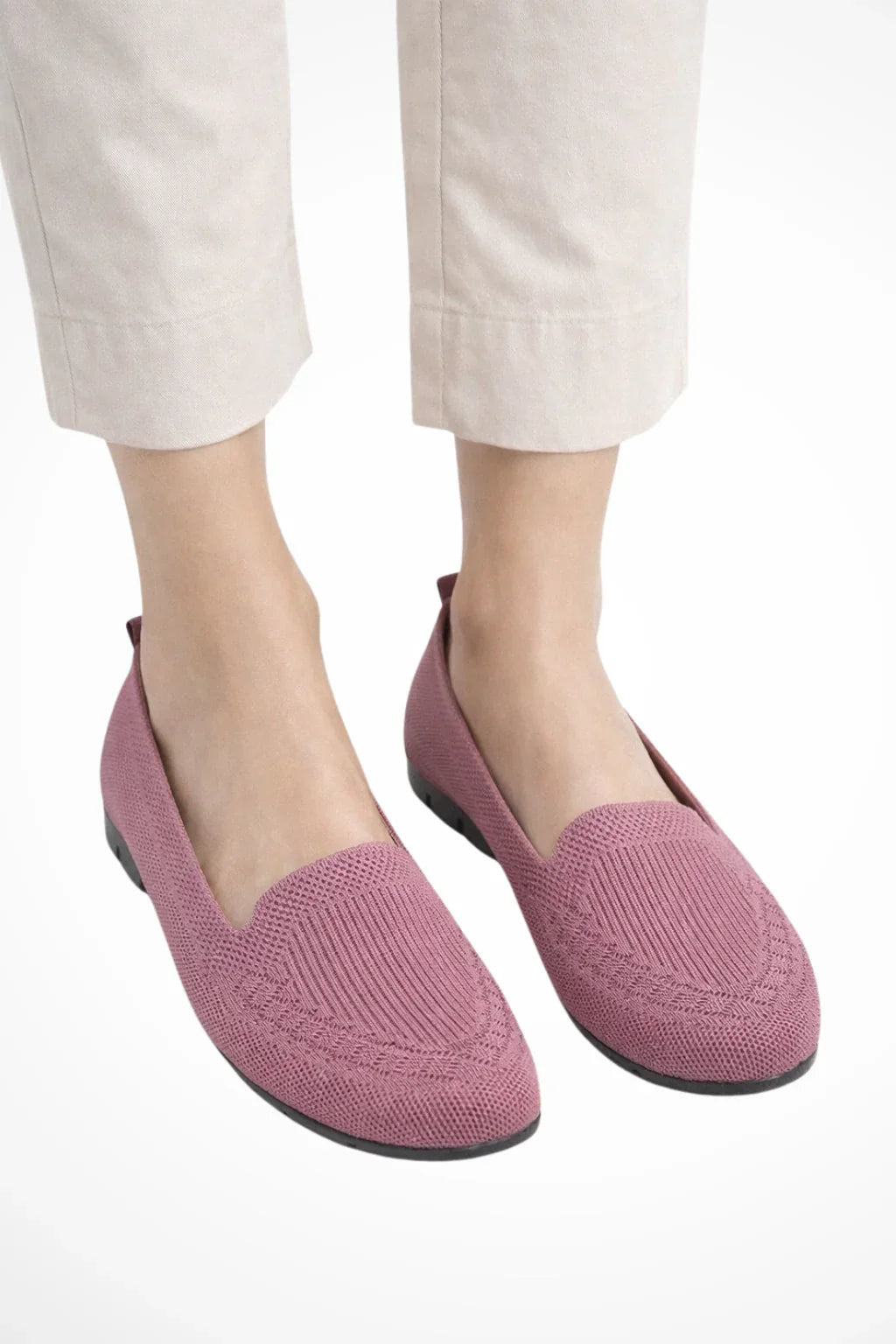 Iona | Women's Round Toe Knit Slip On Loafer Shoes
