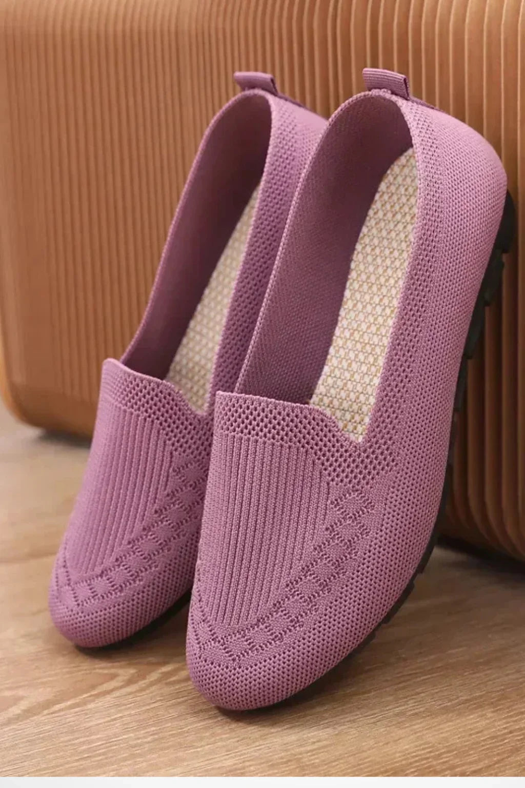 Iona | Women's Round Toe Knit Slip On Loafer Shoes