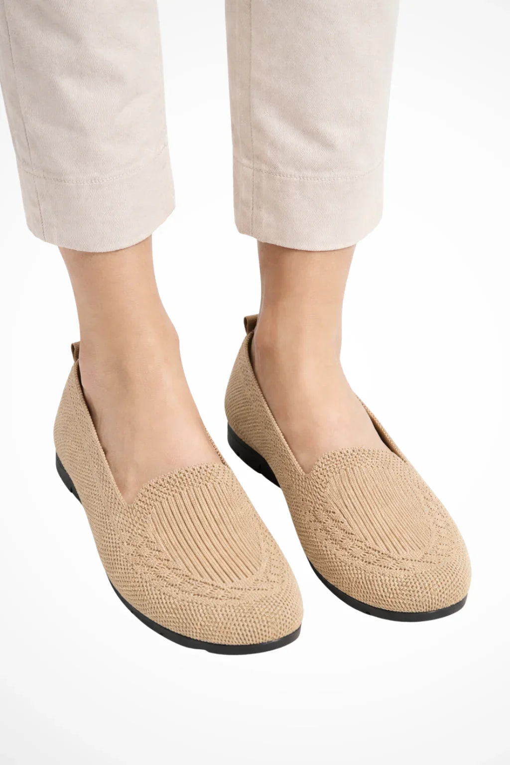 Iona | Women's Round Toe Knit Slip On Loafer Shoes
