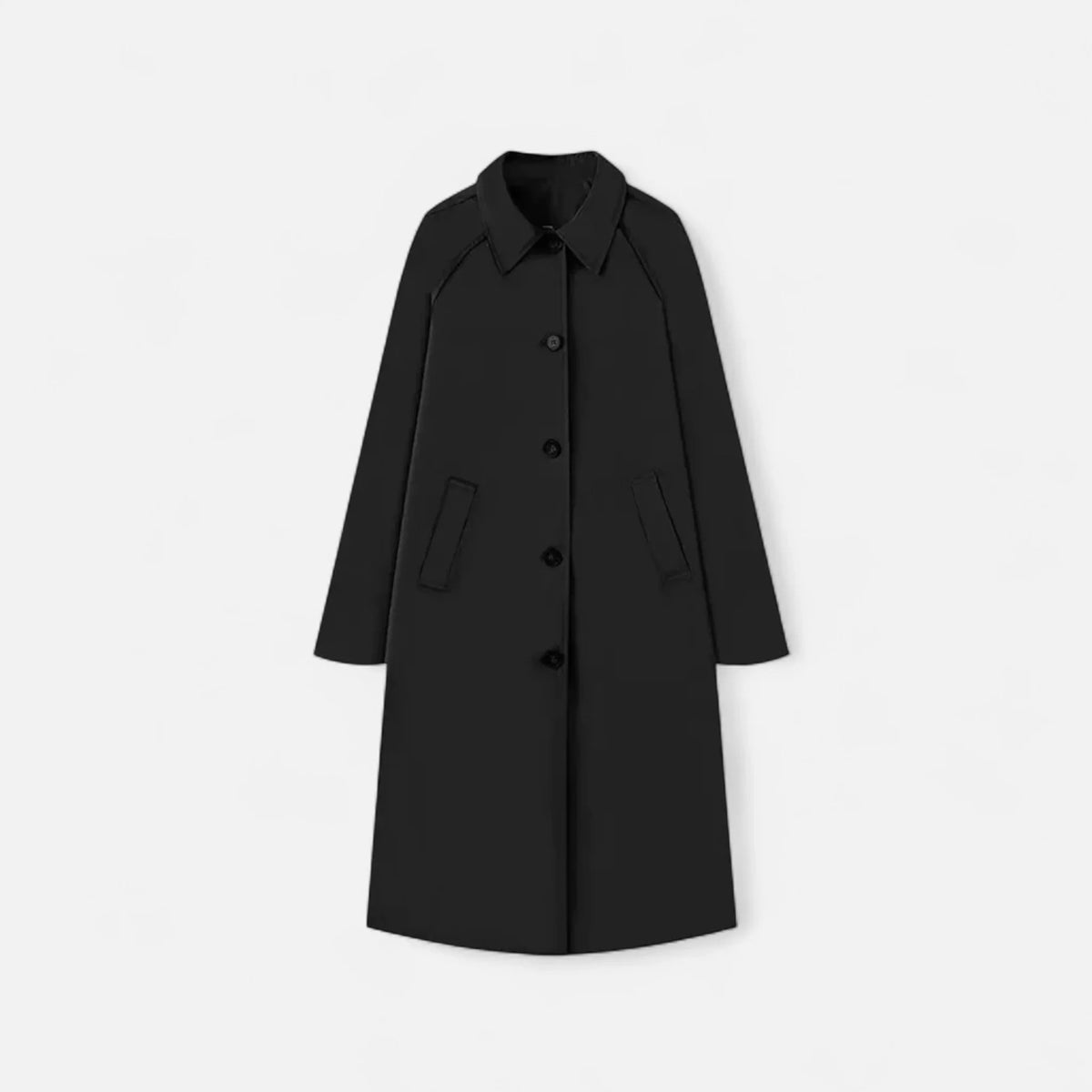 Iona | Women's Trench Coat with Belted Waist and Lapel Collar
