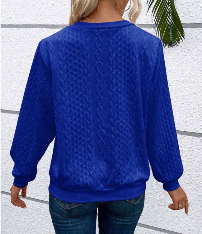 Irene | Cable Knit Sweater with Half-Zip for Women