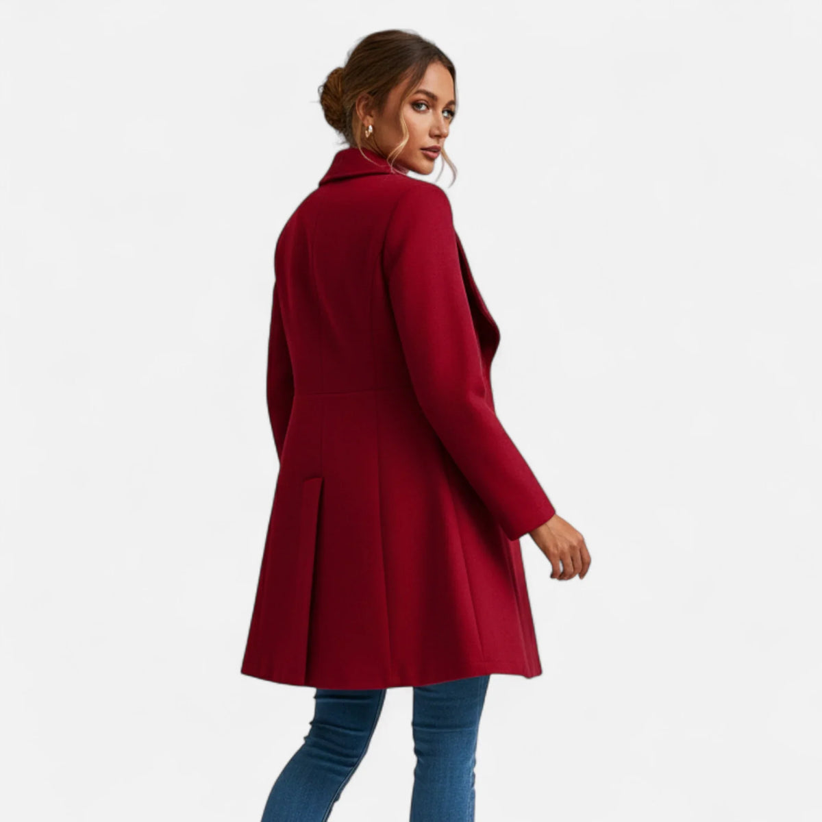 Irene | Women's Lapel Jacket with Button Closure and Long Sleeves