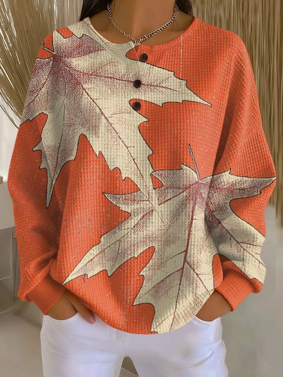 Ivy | Fleece Knit Oversized Sweater with Buttons for Women