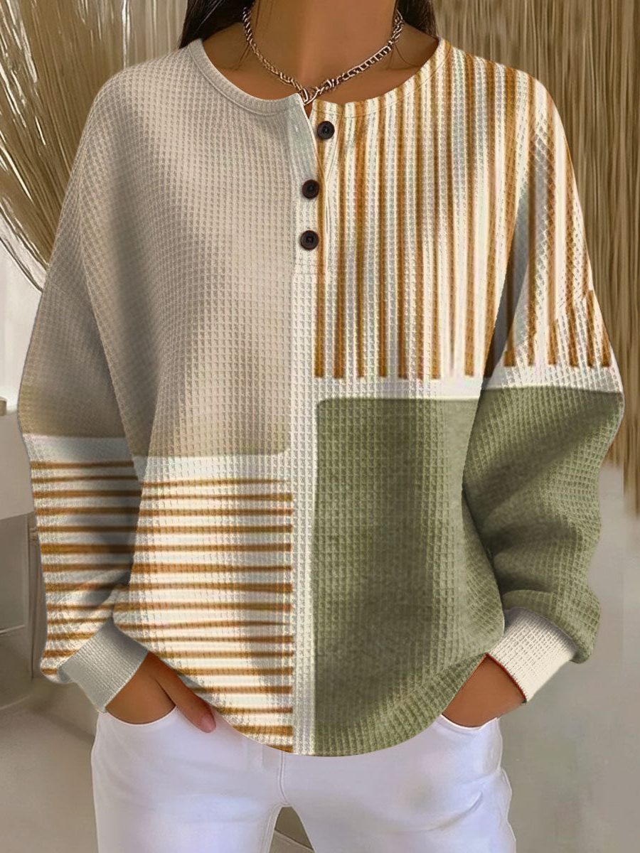 Jacaranda | Ribbed Knit Sweater with Crew Neck for Women
