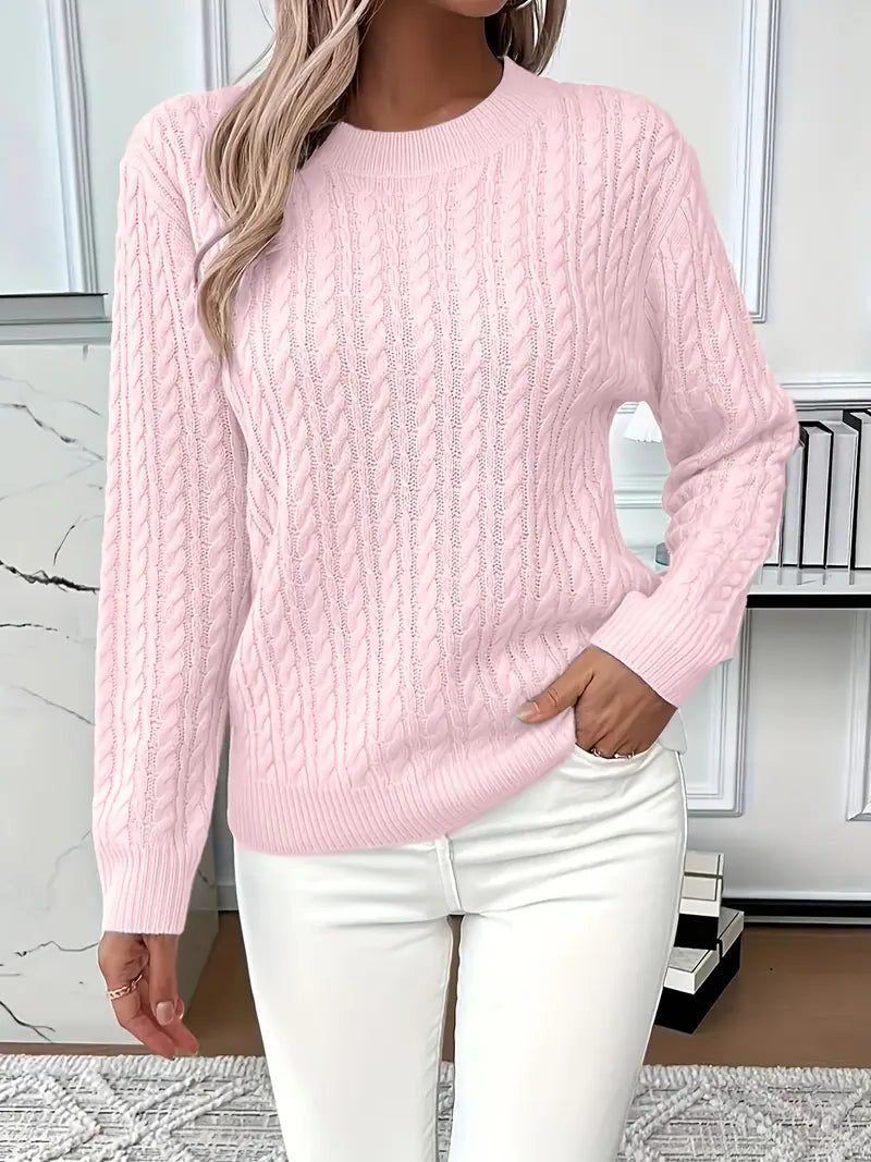Jezebel | Cable Knit Sweater with Long Sleeves for Women