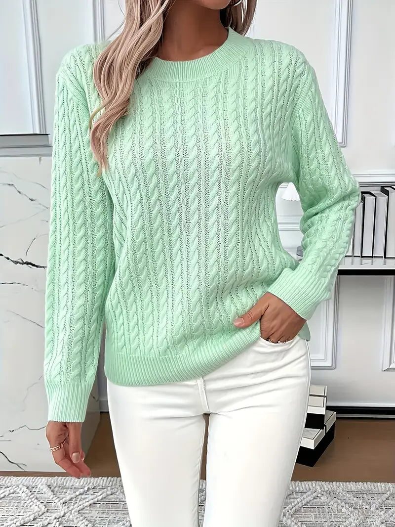 Jezebel | Cable Knit Sweater with Long Sleeves for Women