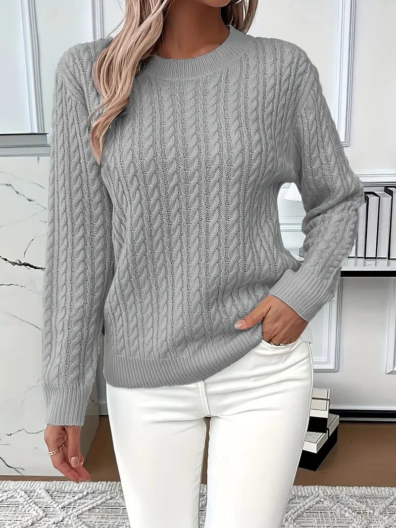 Jezebel | Cable Knit Sweater with Long Sleeves for Women