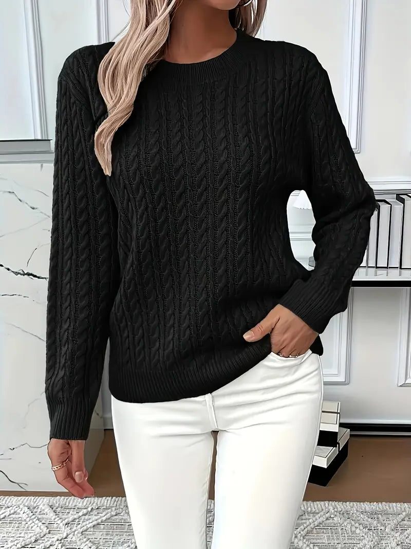 Jezebel | Cable Knit Sweater with Long Sleeves for Women