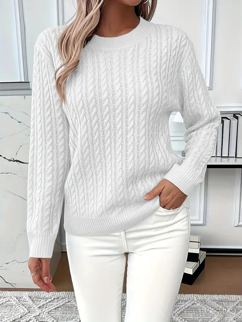 Jezebel | Cable Knit Sweater with Long Sleeves for Women