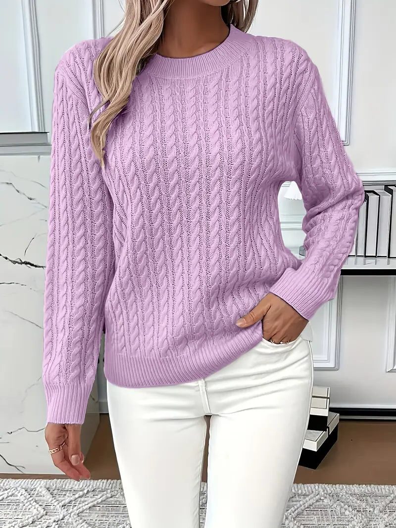 Jezebel | Cable Knit Sweater with Long Sleeves for Women