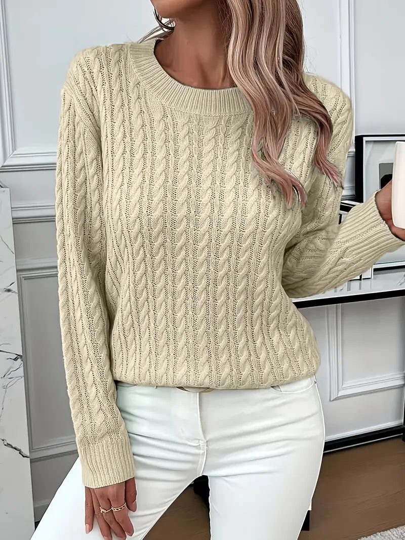 Jezebel | Cable Knit Sweater with Long Sleeves for Women