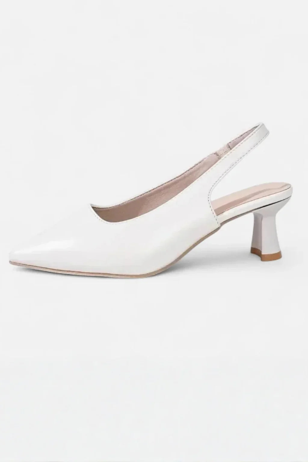 Joanne | Women's Kitten Heel Pointed Toe Slingback Heels with Ankle Strap