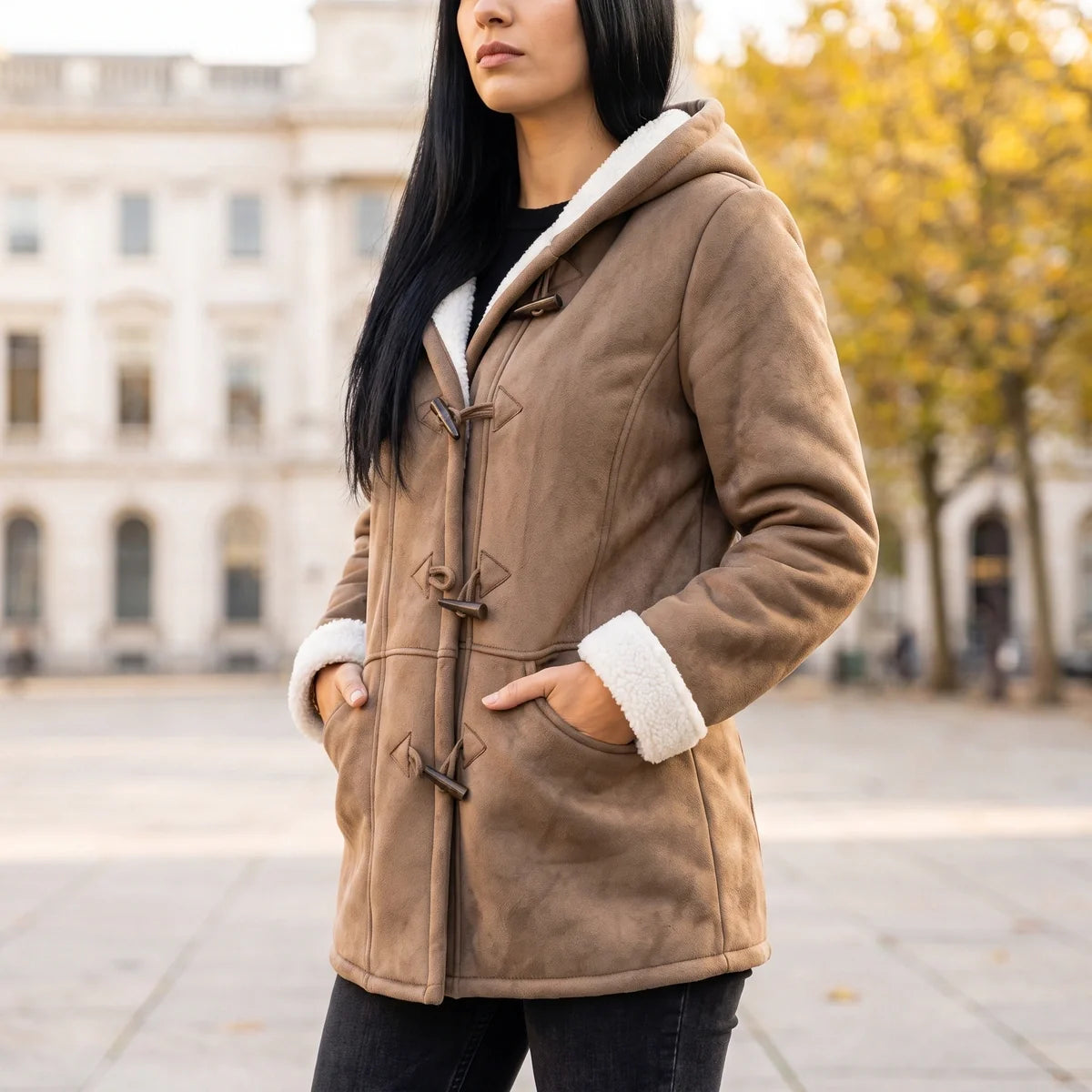 Josephine Sherpa Lined Toggle Duffle Coat