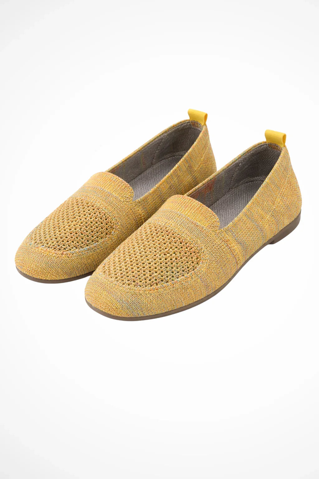 Josephine | Women's Knit Mesh Square Toe Slip On Loafer Shoes with Pull Tab