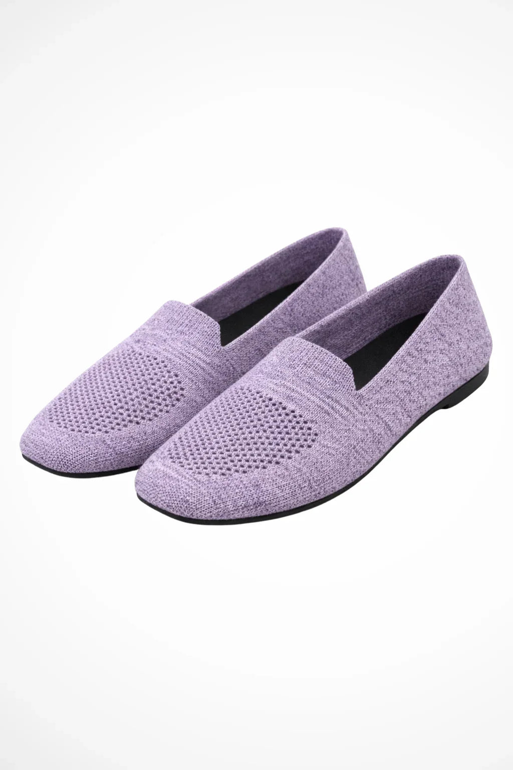 Josephine | Women's Knit Mesh Square Toe Slip On Loafer Shoes with Pull Tab